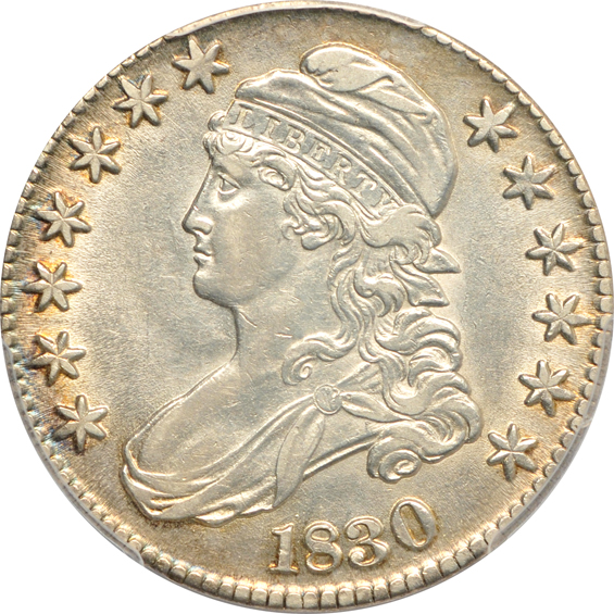 1830 Large 0 AU-53, and an 1834 Large Date, Small Letters AU-55, both PCGS