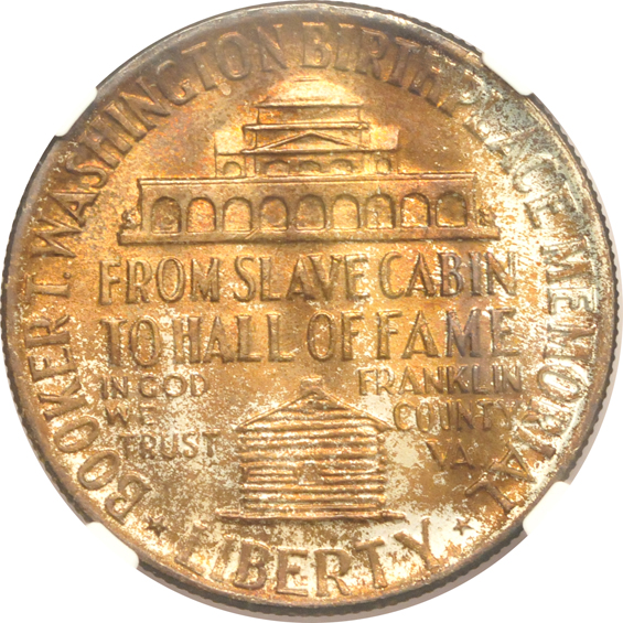 Five GEM Booker T. Washington half-dollars certified by NGC, all CAC.