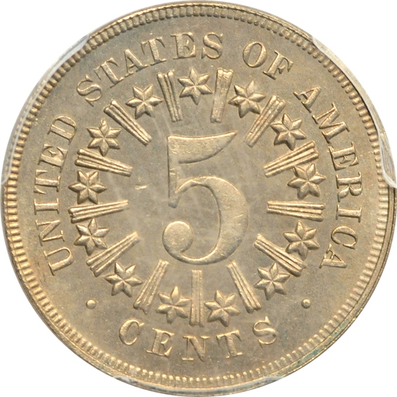 1866 Rays PCGS MS-65 CAC