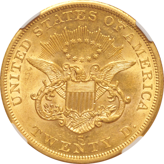 1857-S NGC AU-58 CAC