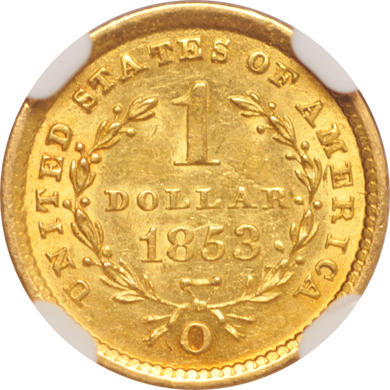 1853-O NGC MS-61