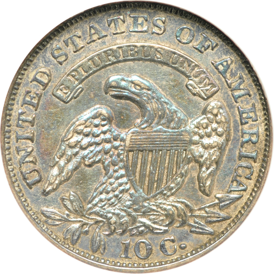 1834 Large 4 AU-53 (no line) CAC