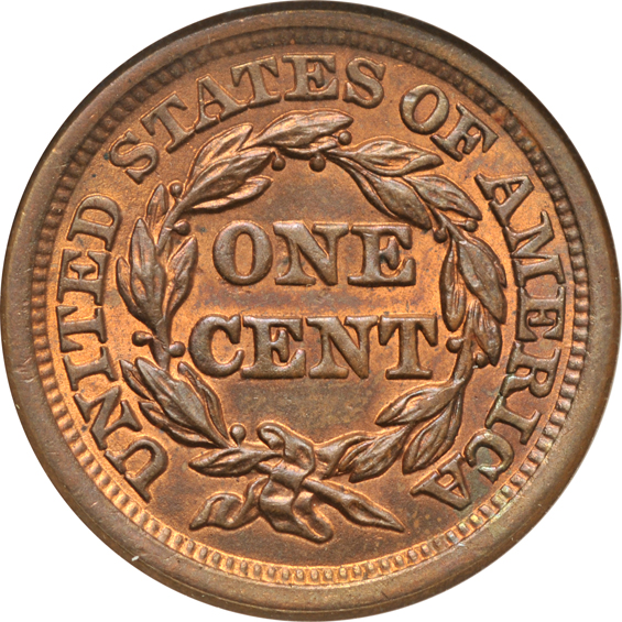 1856 Upright 5 NGC (no line) MS-65 CAC