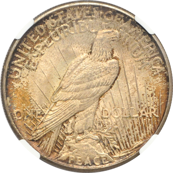 1921 Peace, High Relief NGC MS-63 CAC