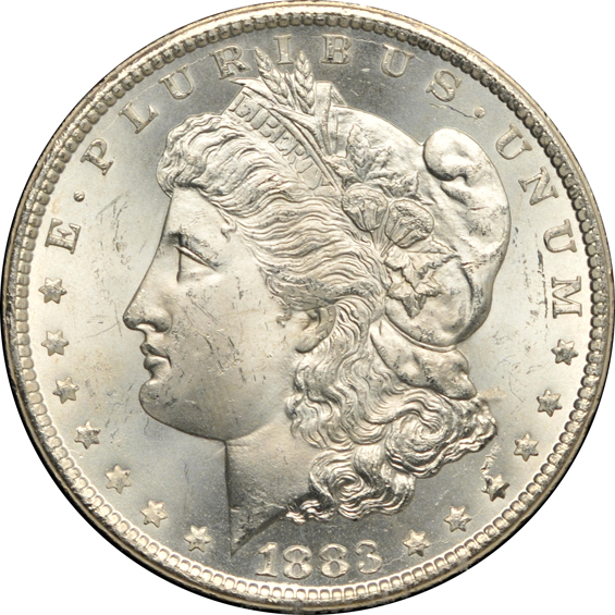 Three 1883-CC and one 1884-CC, all NGC MS-64 CAC