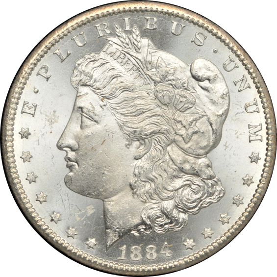 Three 1883-CC and one 1884-CC, all NGC MS-64 CAC