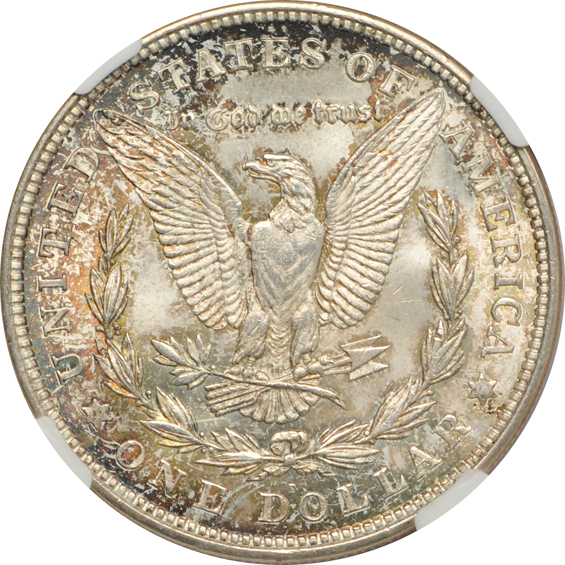 1884-O, 1900-O, and a 1921-D, all NGC MS-65 CAC