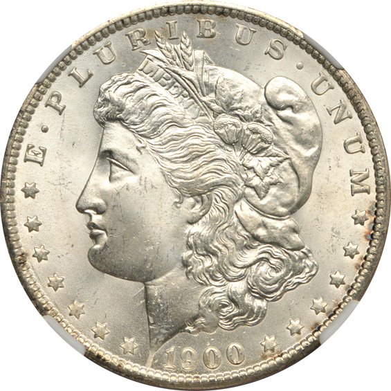 1884-O, 1900-O, and a 1921-D, all NGC MS-65 CAC