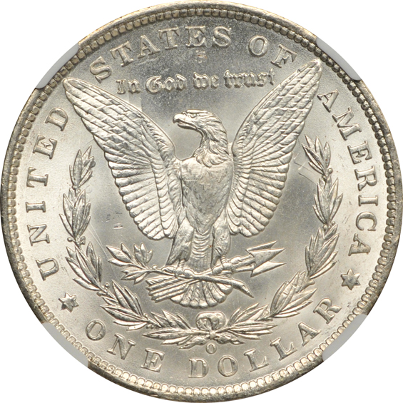 1884-O, 1900-O, and a 1921-D, all NGC MS-65 CAC