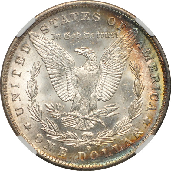 1884-O, 1900-O, and a 1921-D, all NGC MS-65 CAC