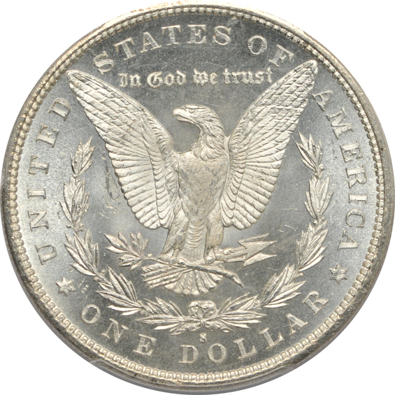 1879-S MS-65, 1880-S MS-66, and an 1898-O MS-64, all PCGS CAC