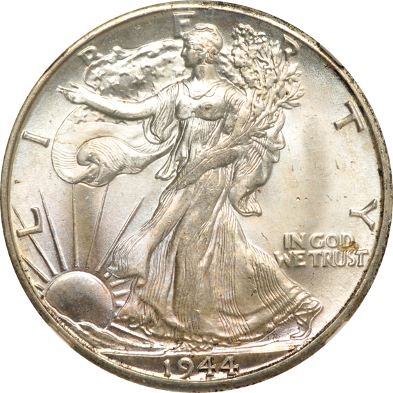 1944 MS-65, 1944-D MS-66+, and a 1946-D MS-65, all NGC CAC