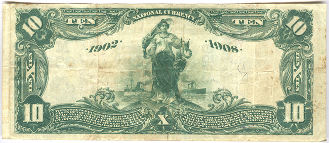 1902 $10 Blue Seal Date Back - Atwood, IL Charter #6359 - VF