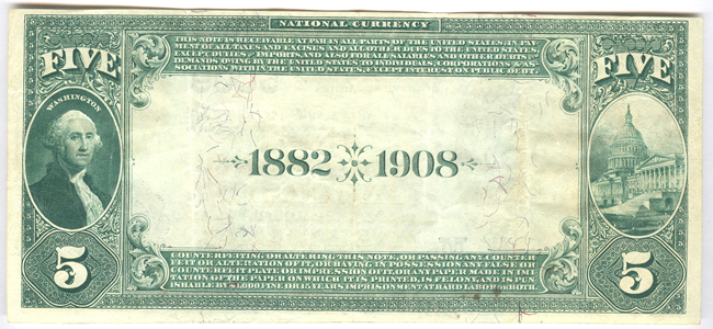 1882 $5 Date Back - Fairfield, IL Charter #5009 - VF