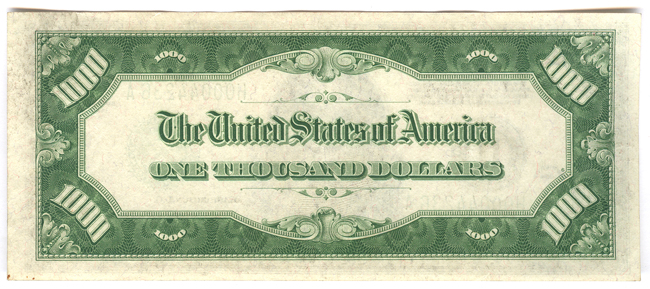1934-A $1,000 St. Louis - AU