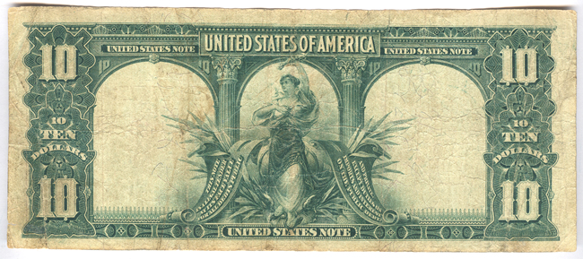 1901 $10 Bison Fr# 114 - F