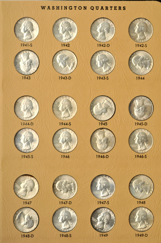 Complete collections of Washington and Statehood quarters, including proof-only issues, through 2003