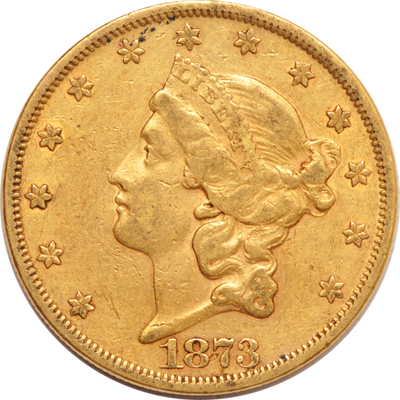 1872-S and an 1873, both AU