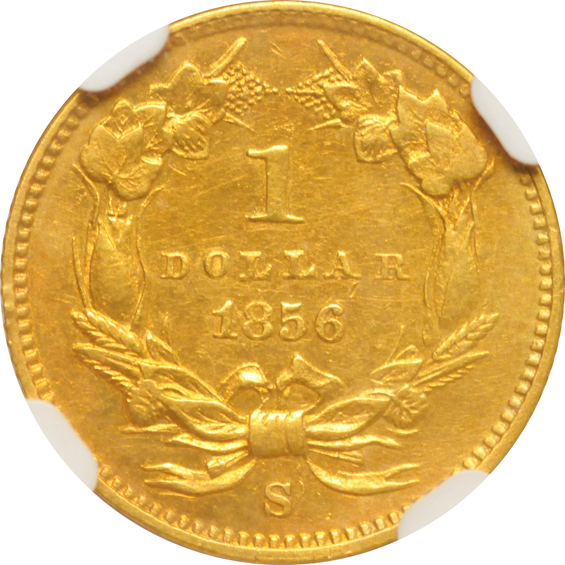 1856-S NGC AU details/repaired