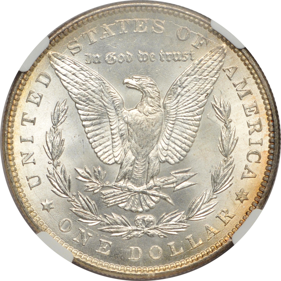 1879-S MS-64, 1887 MS-64, and an 1887 MS-65, all NGC CAC