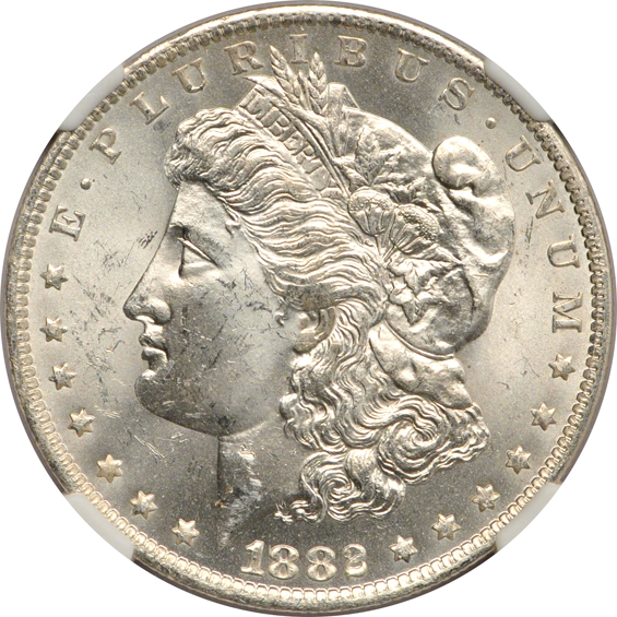 Six 1882-O, three MS-63, three MS-64, all NGC CAC