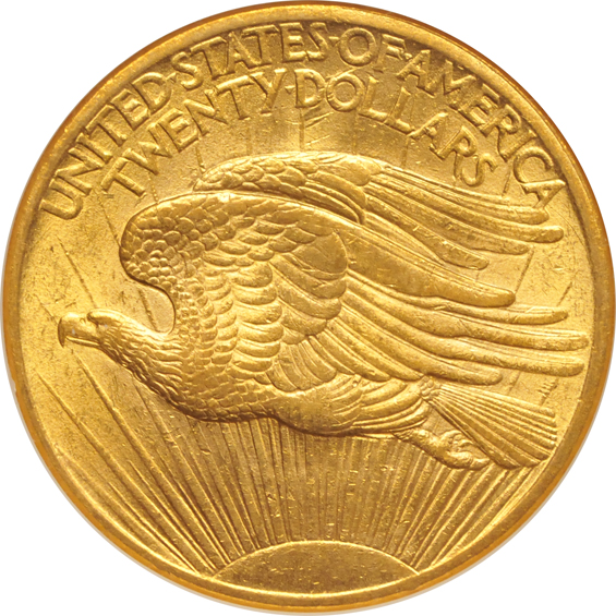 1907 No Motto Saint Gaudens NGC MS-62