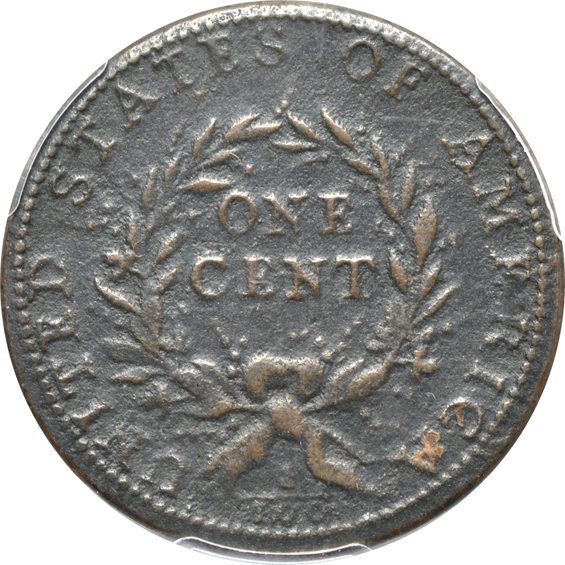 1793 Wreath Vine And Bars PCGS VF details/environmental damage