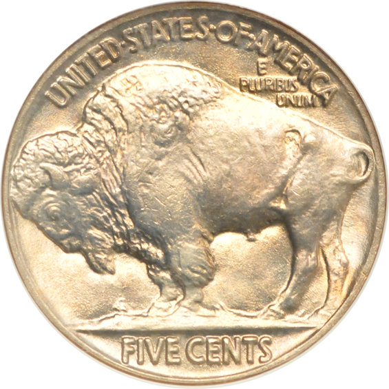 Four Uncirculated Buffalo nickels certified by NGC, all CAC