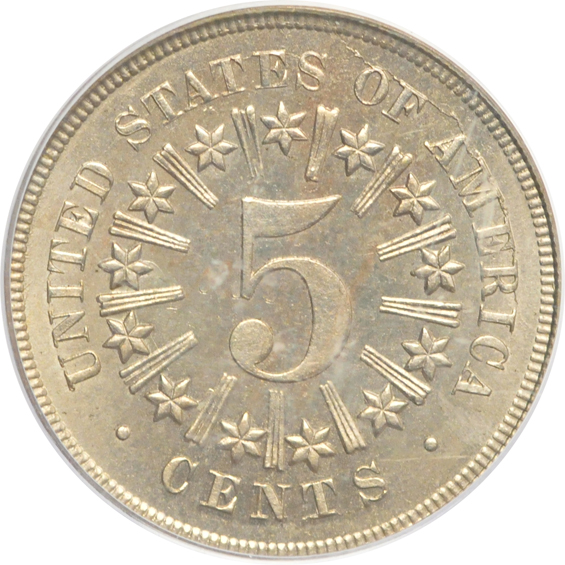 1867 Rays PCGS MS-64 CAC