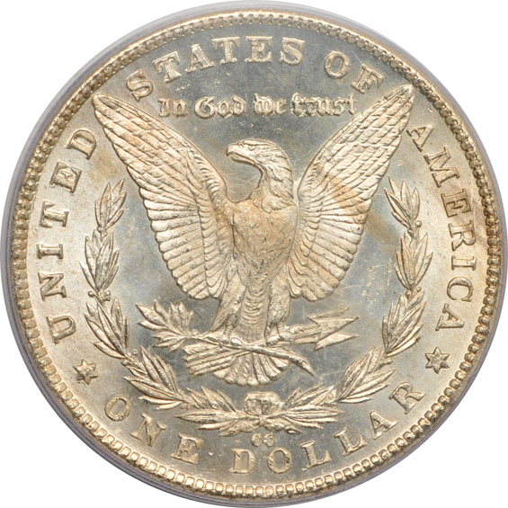1882-CC MS-65, 1883-CC MS-65, 1884-CC MS-65, and an 1885-CC MS-64, all PCGS