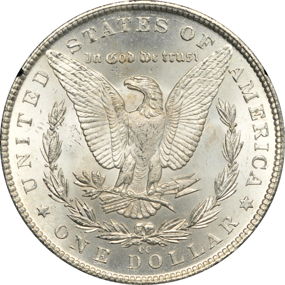 Four GSA Carson City Morgan silver dollars