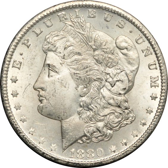 Four GSA Carson City Morgan silver dollars