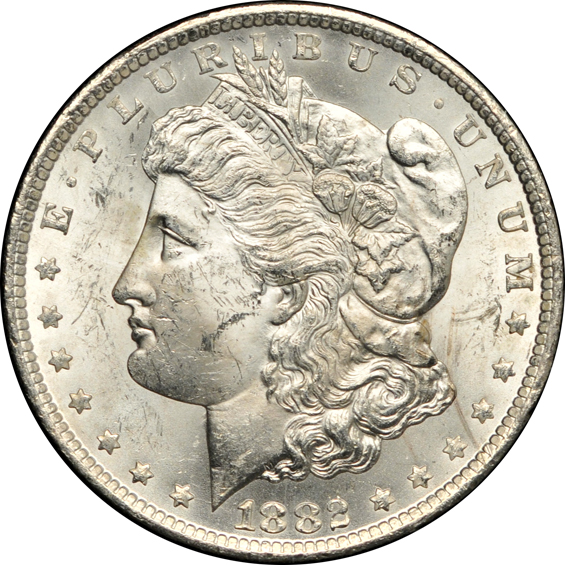 Four GSA Carson City Morgan silver dollars