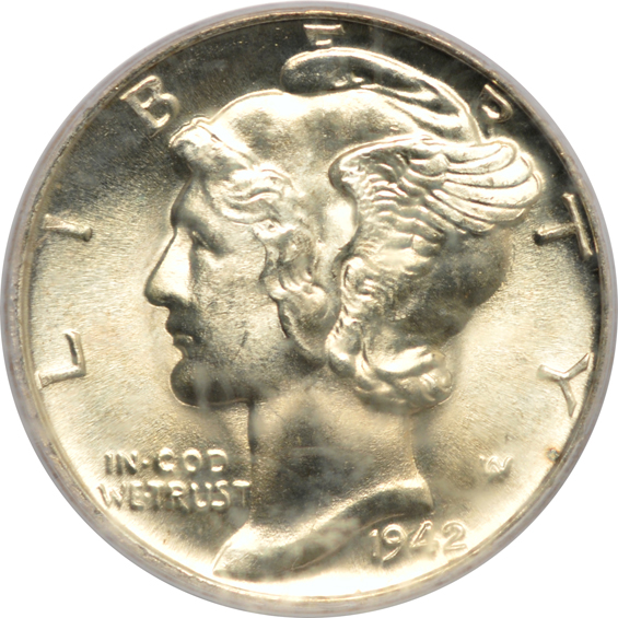 1926-D Standing Liberty quarter PCGS MS-63, plus eight certified dimes