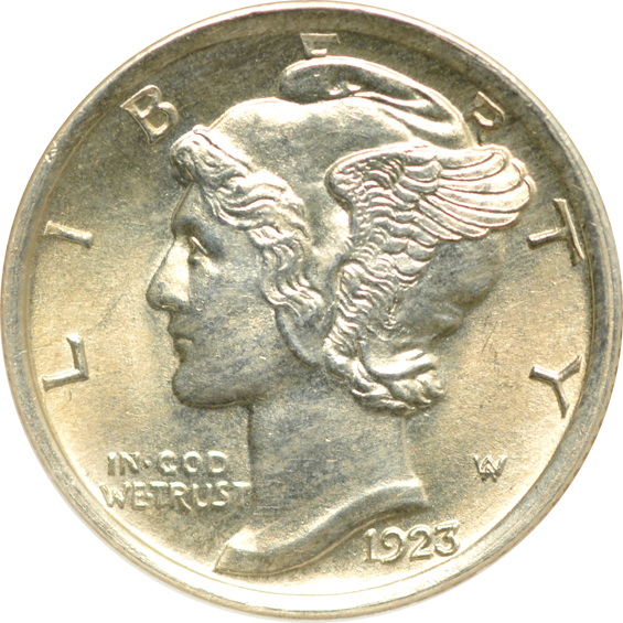 1926-D Standing Liberty quarter PCGS MS-63, plus eight certified dimes