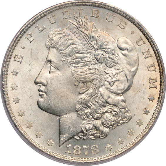 Ten certified Uncirculated Morgan silver dollars