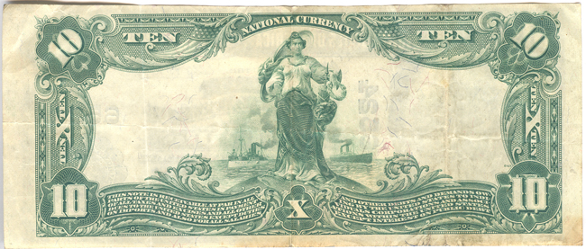 1902 $10 Blue Seal - Nashville, IL Charter #6524 - VF