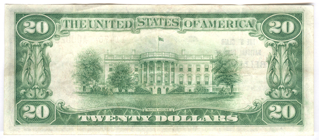 1929 $20 Type 2 - Belleville, IL Charter #11478 - XF