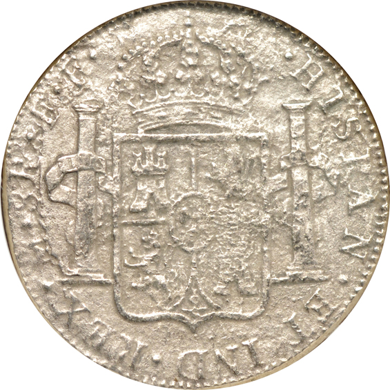 Mexico - 1783-Mo FF 8 Reale NGC Genuine, and a 1783-Mo 1/2 Reale ANACS Prime Select, both El Cazador