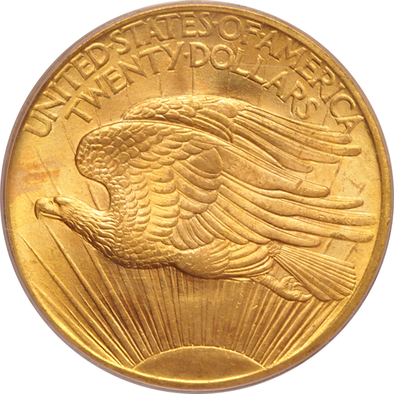 1908 No Motto, Wells Fargo Nevada Gold PCGS MS-67