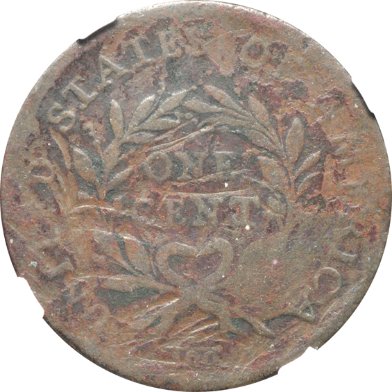 1793 Wreath, Vine, and Bars NGC VG details/tooled