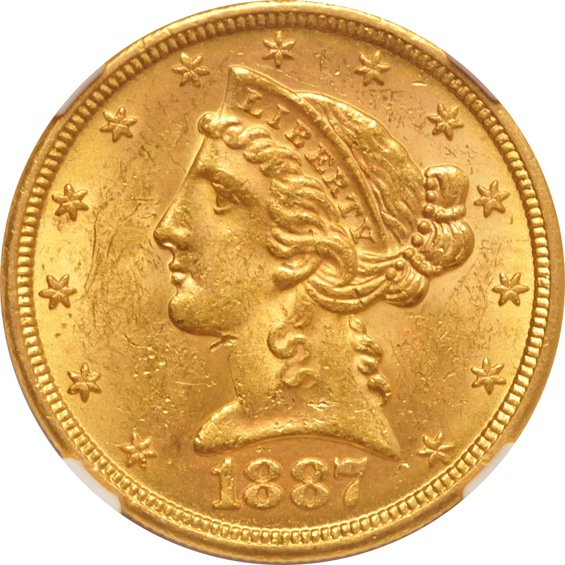 1887-S and 1900, both NGC MS-62