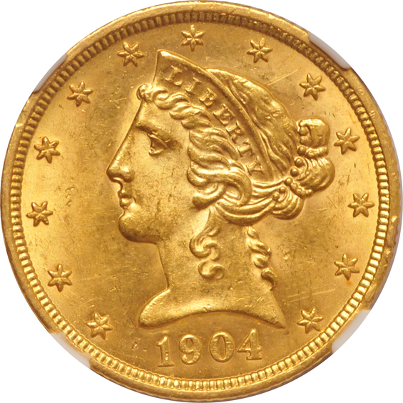 1882, 1900, and 1904, all NGC MS-62 CAC