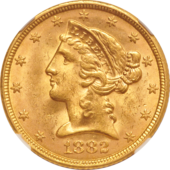 1882, 1900, and 1904, all NGC MS-62 CAC