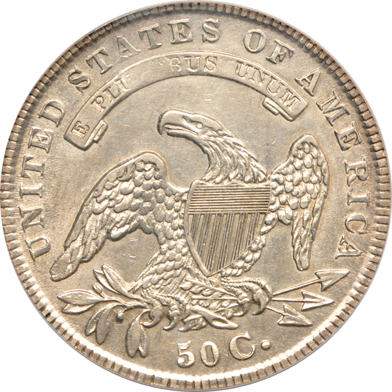 Seven certified Bust half-dollars