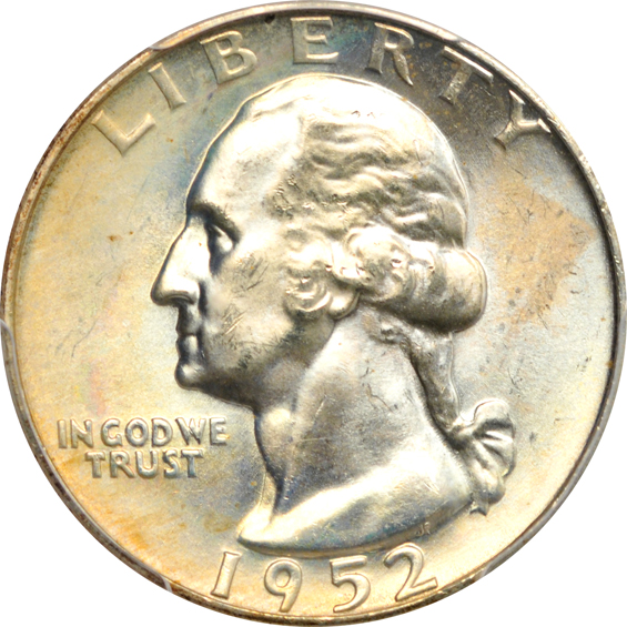 Twenty-eight Washington quarters certified MS-66 by PCGS