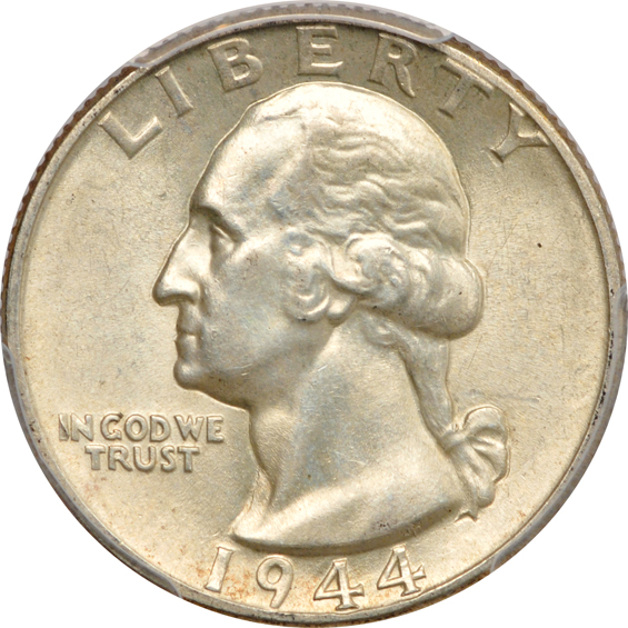 Eighteen Washington quarters certified MS-64 by NGC