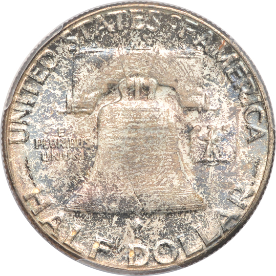 Four Franklin half-dollars certified MS-65 by PCGS