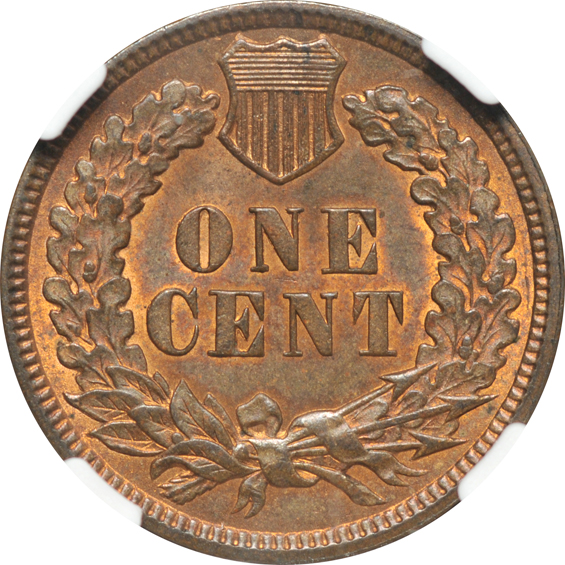 Four Uncirculated Indian-Head cents certified by NGC