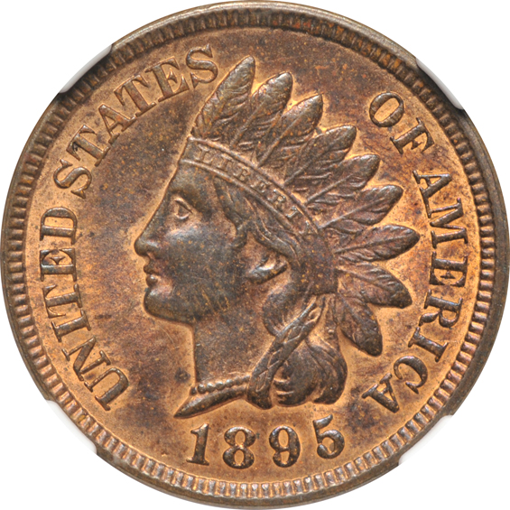 Four Uncirculated Indian-Head cents certified by NGC